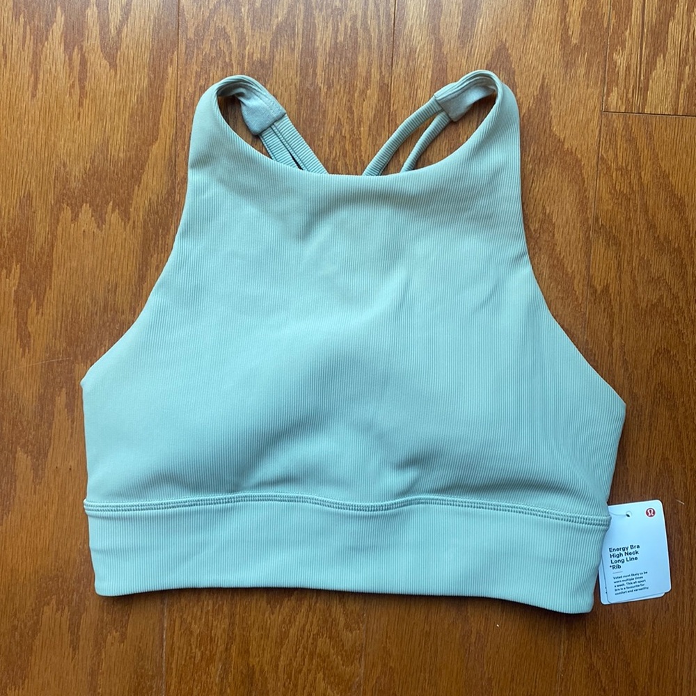 LuluLemon Energy Bra high neck long Line rib Sports Bra size 6, NWT